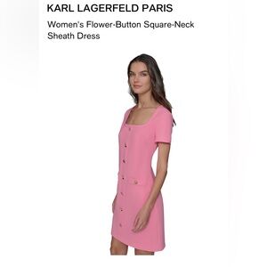 Karl Lagerfeld Pink Short-Sleeve Shift Dress